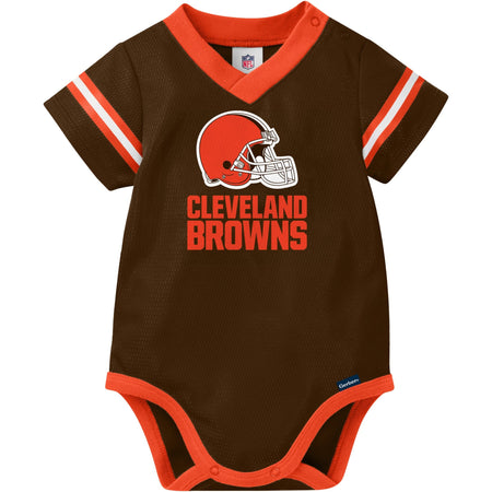 Baby Boys Cleveland Browns Short Sleeve Mesh V-Neck Bodysuit