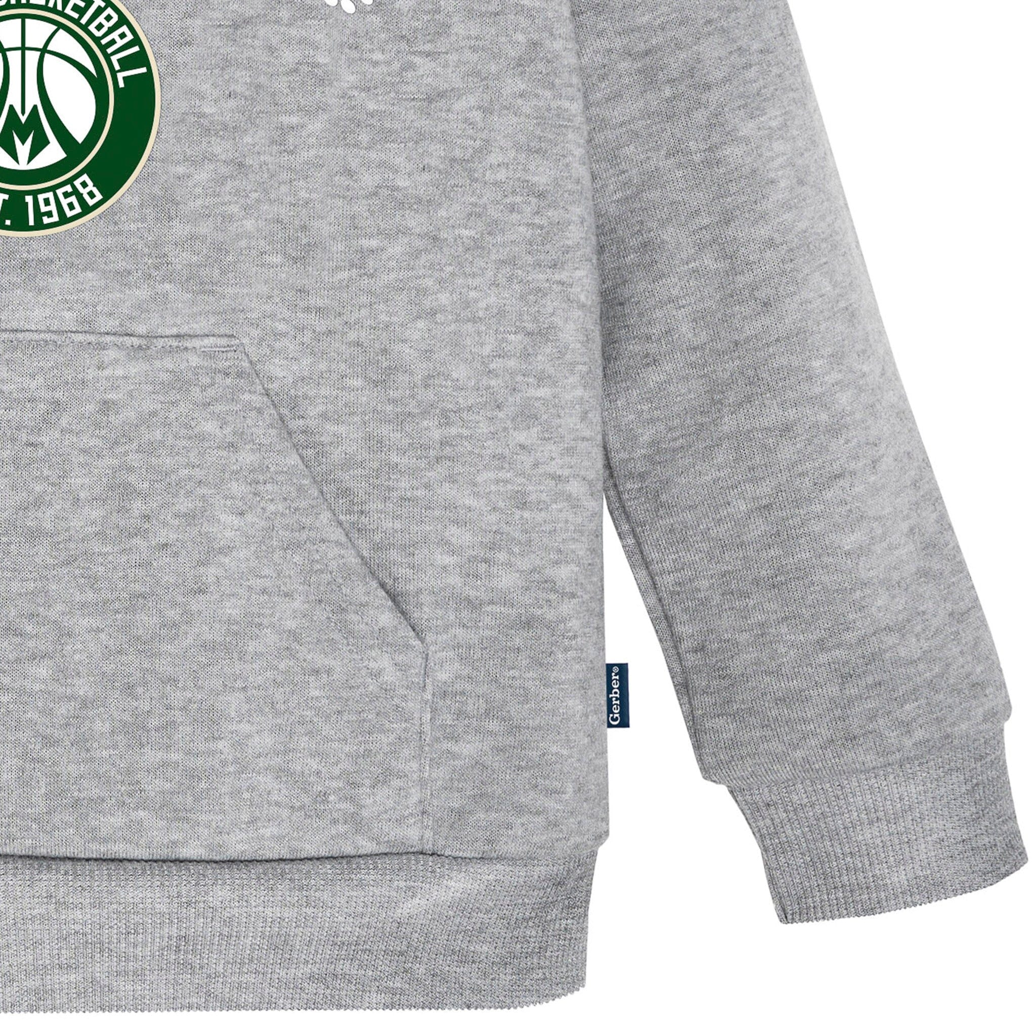 Infant & Toddler Neutral Gray Milwaukee Bucks Hoodie NBA NBA® 