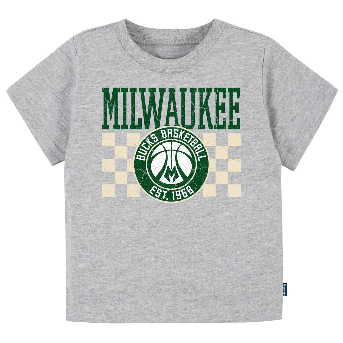 Infant & Toddler Neutral Gray Milwaukee Bucks T-Shirt NBA NBA® 