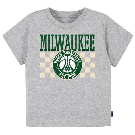 Infant & Toddler Neutral Gray Milwaukee Bucks T-Shirt
