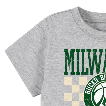 Infant & Toddler Neutral Gray Milwaukee Bucks T-Shirt