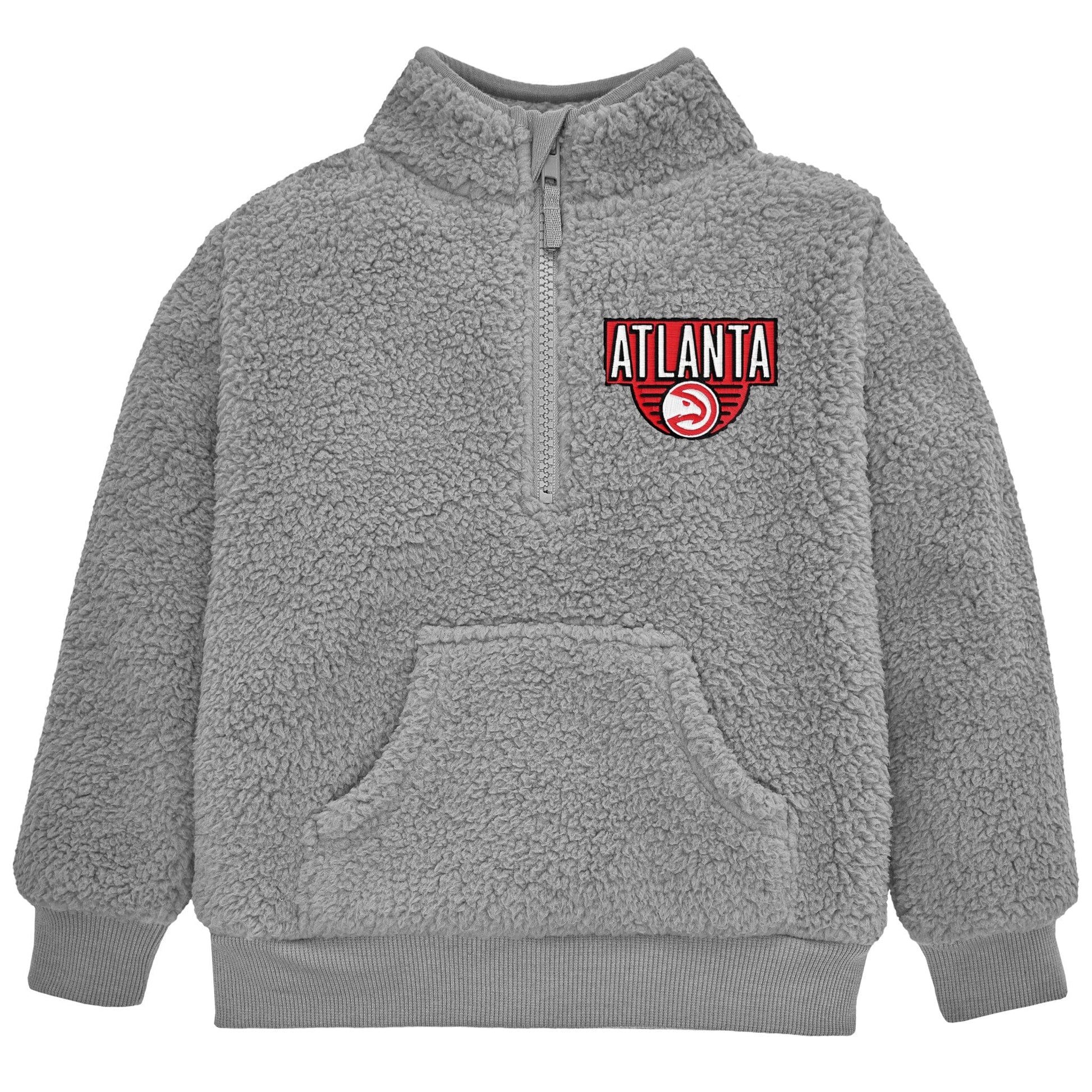 Infant & Toddler Neutral Gray Atlanta Hawks Quarter-Zip Pullover NBA NBA® 