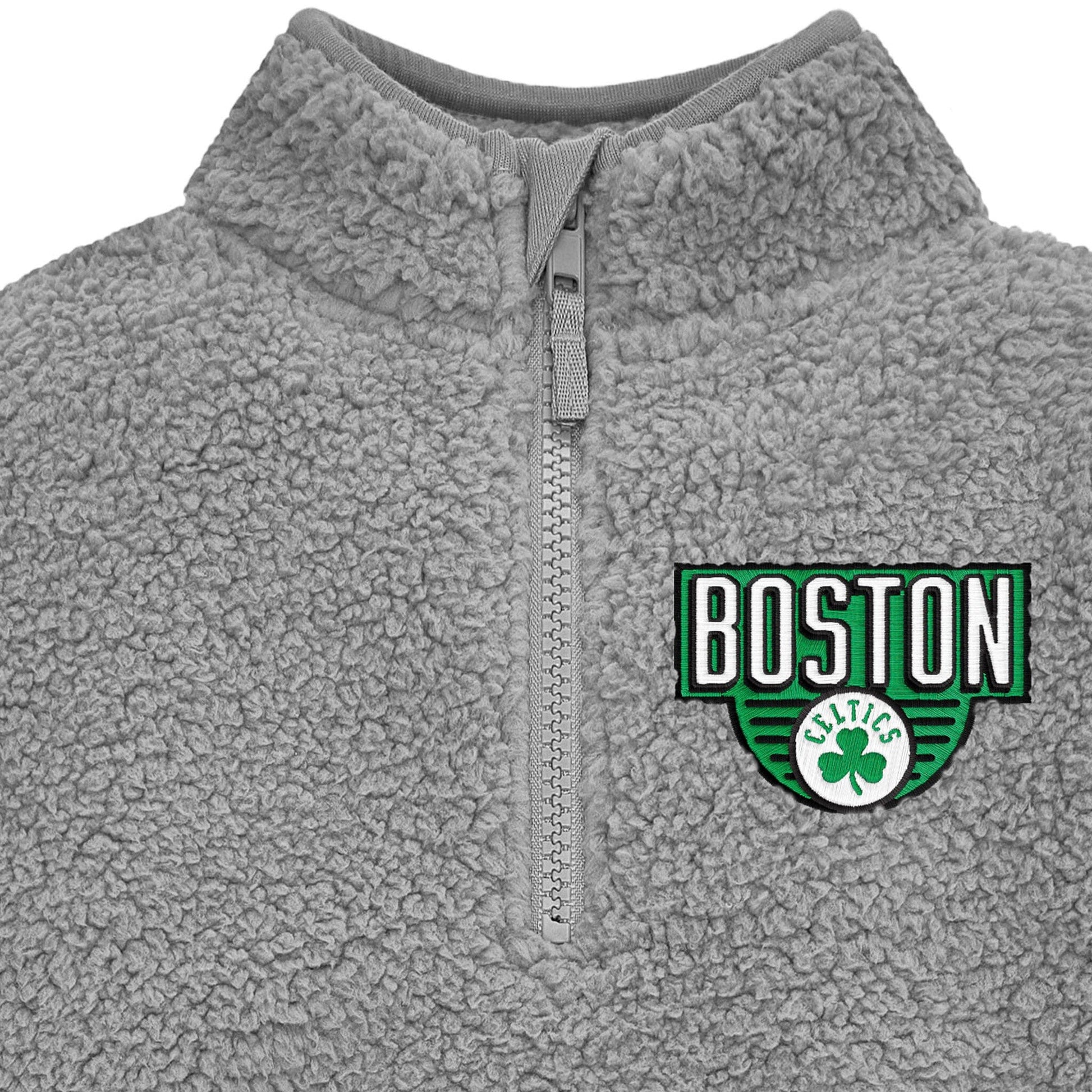 Infant & Toddler Neutral Gray Boston Celtics Quarter-Zip Pullover NBA NBA® 
