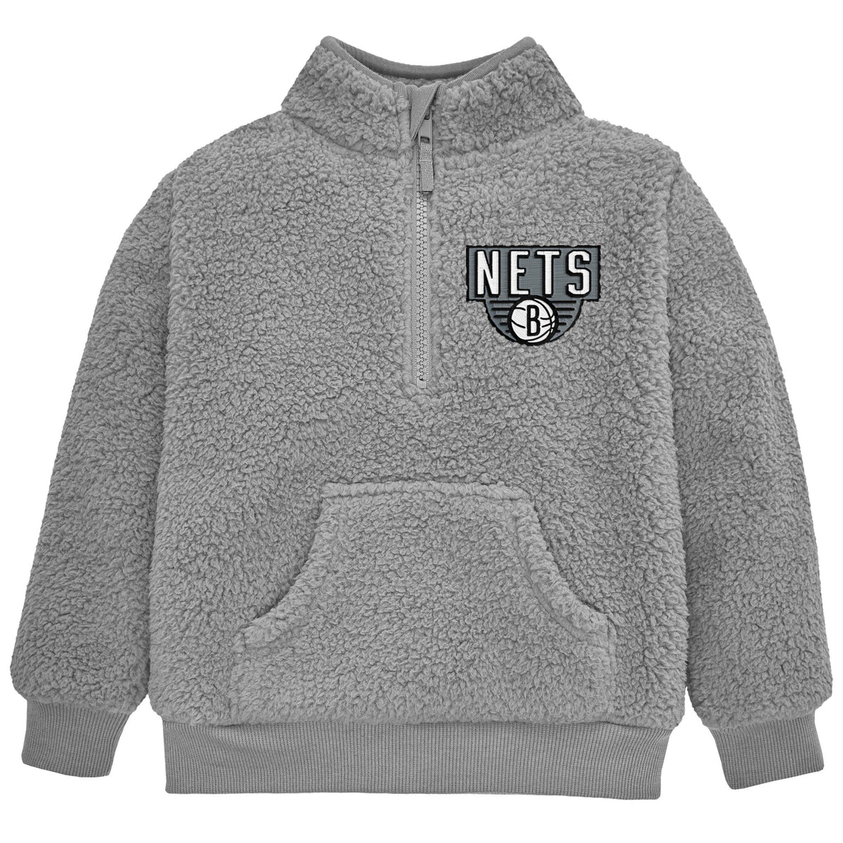 Infant & Toddler Neutral Gray Brooklyn Nets Quarter-Zip Pullover NBA NBA® 