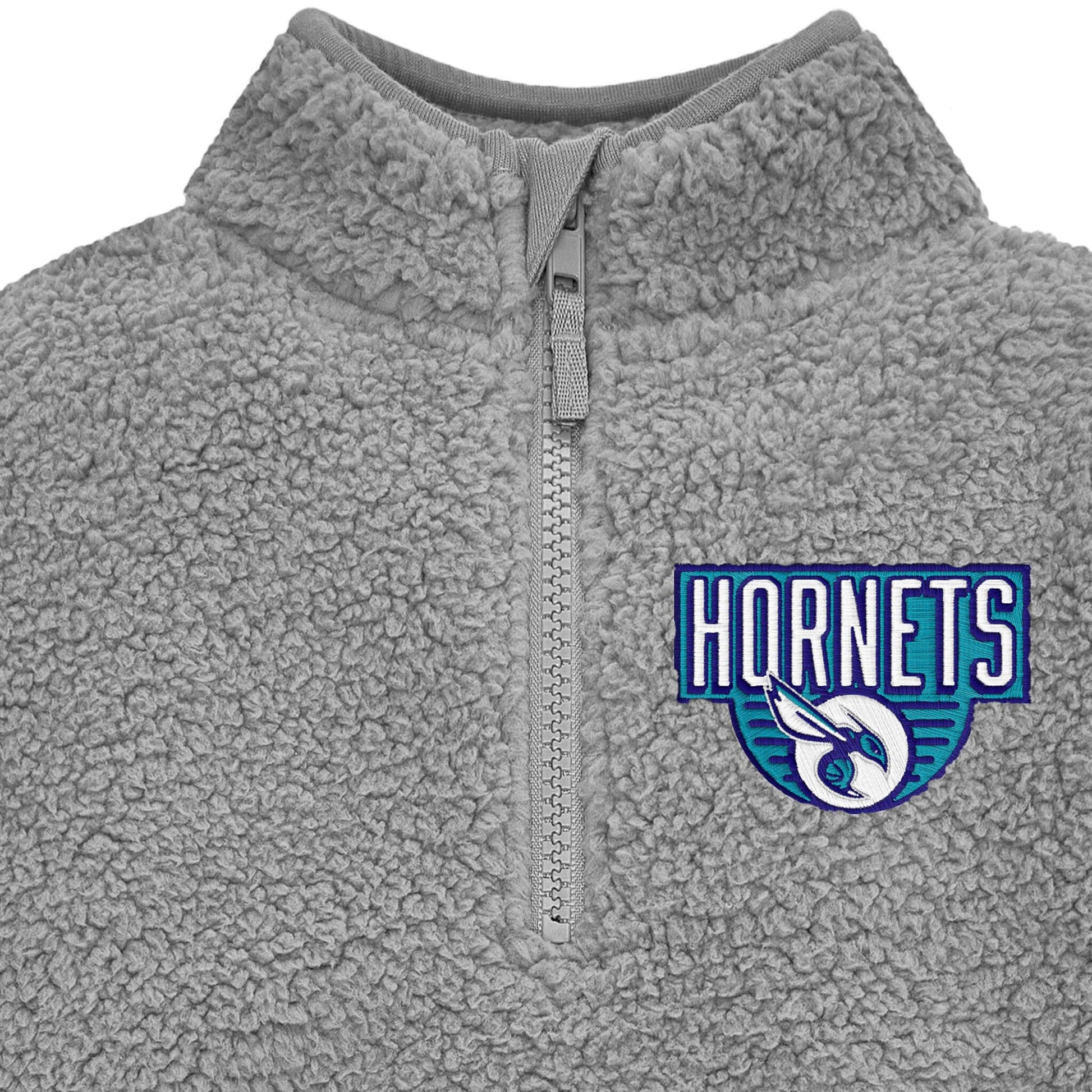 Infant & Toddler Neutral Gray Charlotte Hornets Quarter-Zip Pullover NBA NBA® 