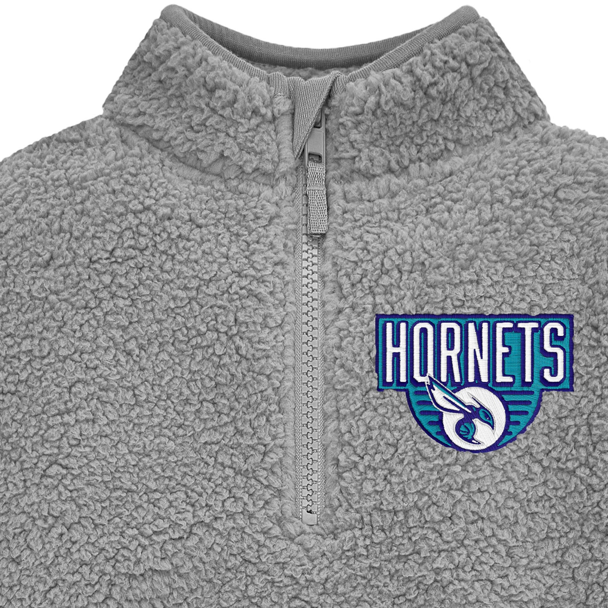 Infant & Toddler Neutral Gray Charlotte Hornets Quarter-Zip Pullover NBA NBA® 