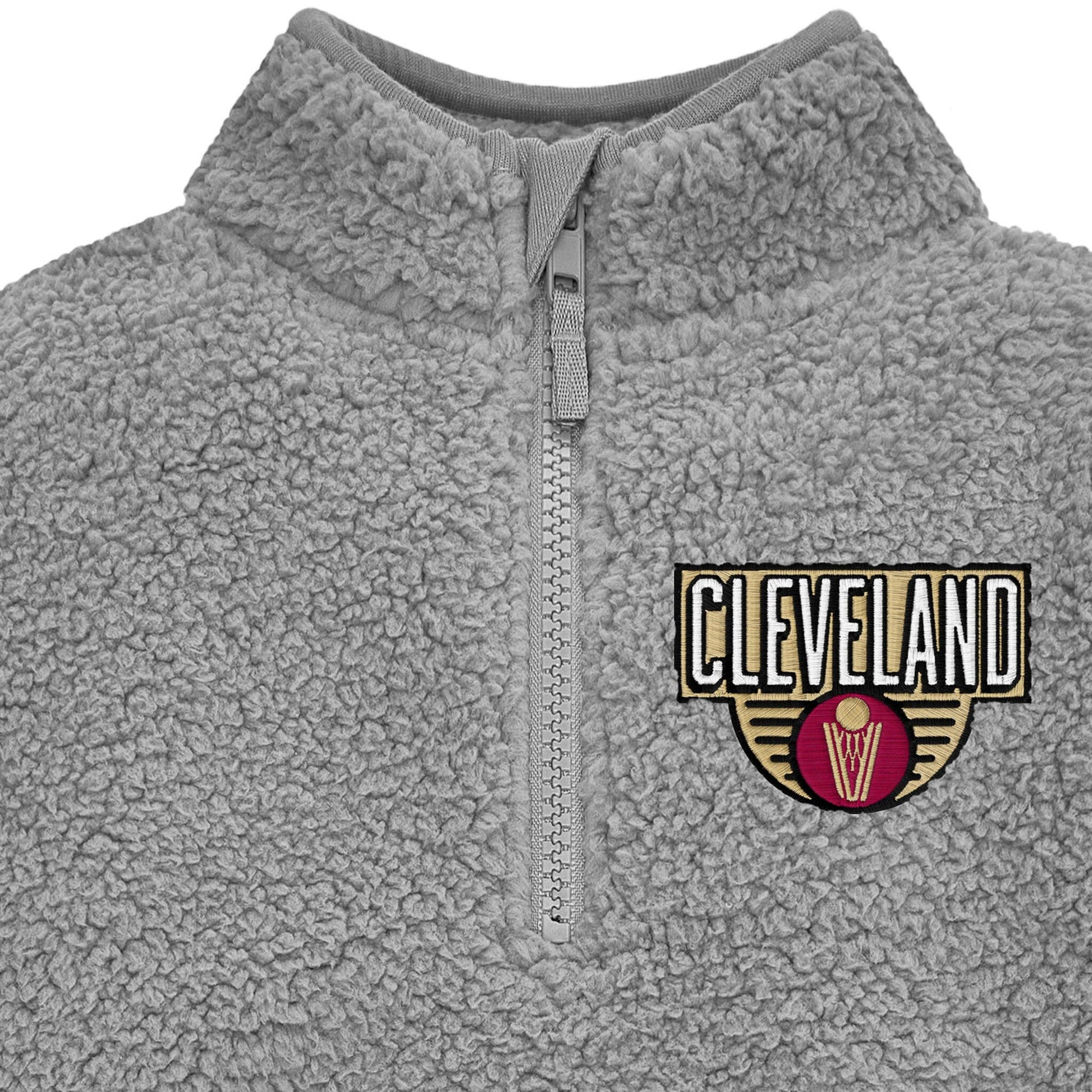 Infant & Toddler Neutral Gray Cleveland Cavaliers Quarter-Zip Pullover NBA NBA® 