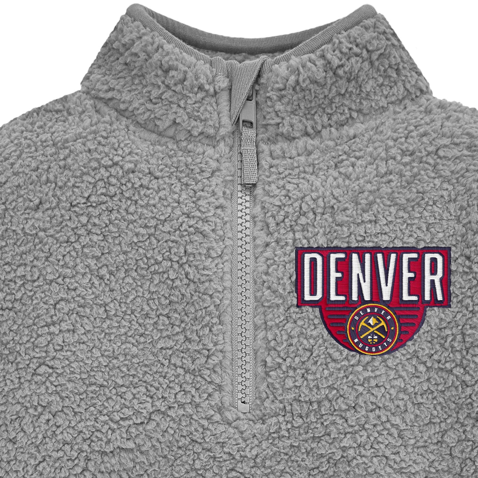 Infant & Toddler Neutral Gray Denver Nuggets Quarter-Zip Pullover NBA NBA® 