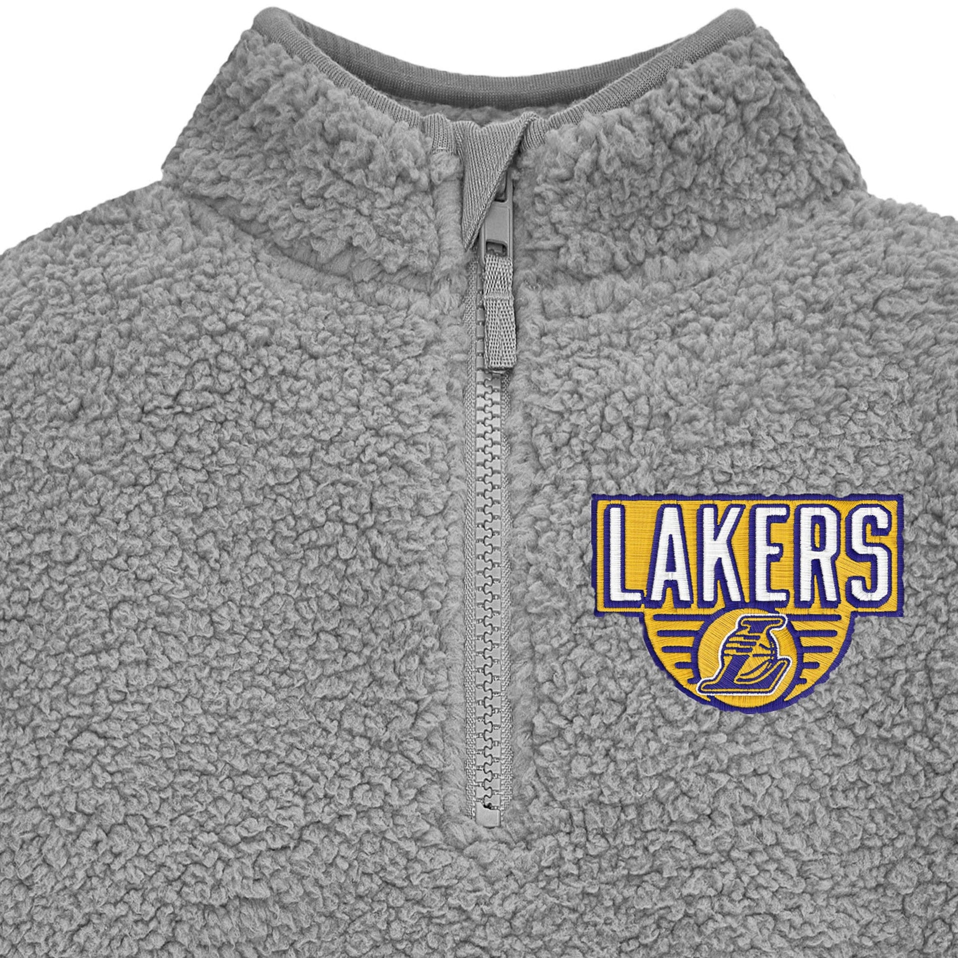 Infant & Toddler Neutral Gray Los Angeles Lakers Quarter-Zip Pullover NBA NBA® 