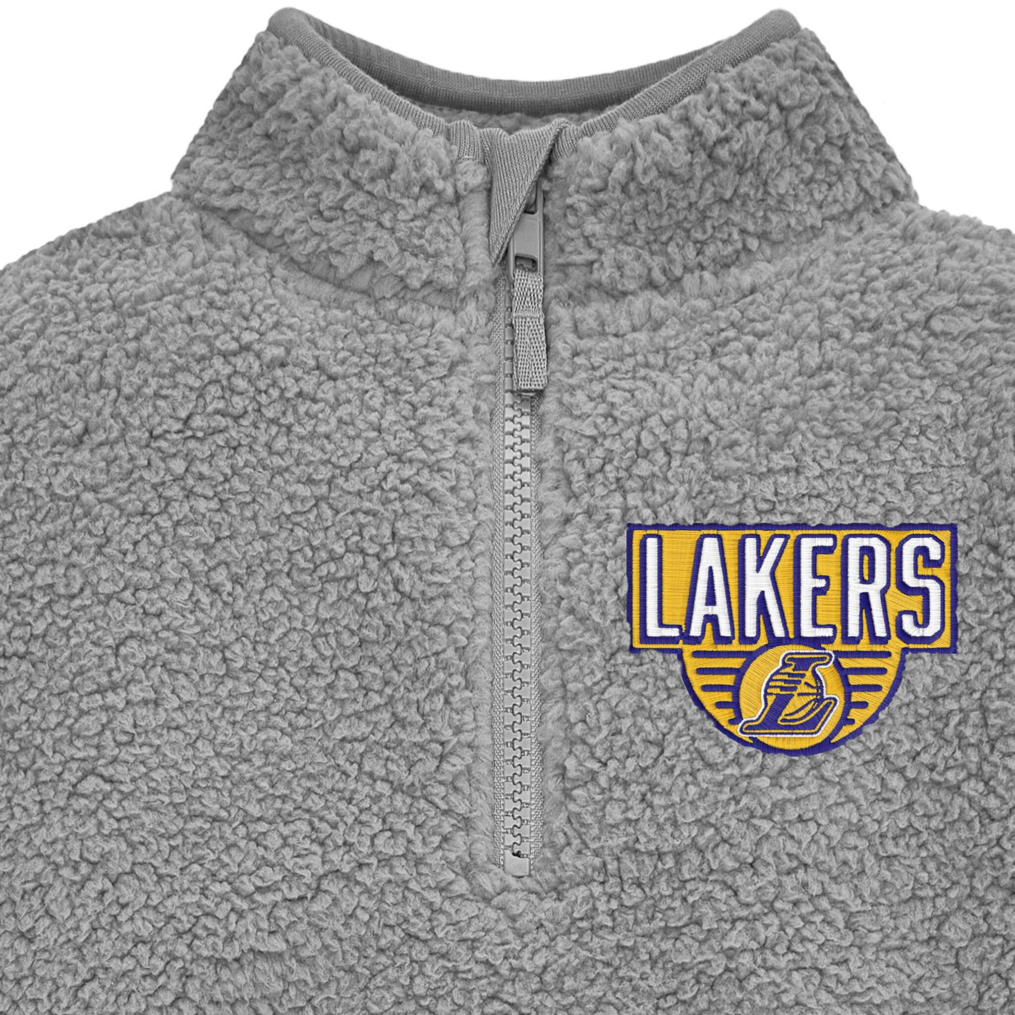 Infant & Toddler Neutral Gray Los Angeles Lakers Quarter-Zip Pullover NBA NBA® 