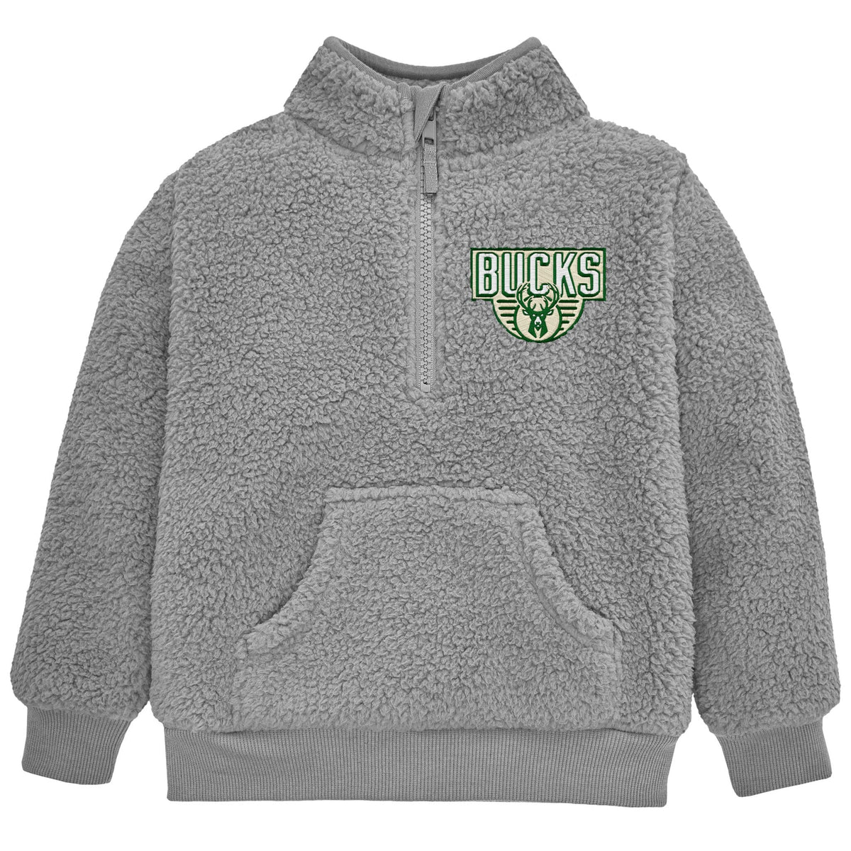 Infant & Toddler Neutral Gray Milwaukee Bucks Quarter-Zip Pullover NBA NBA® 