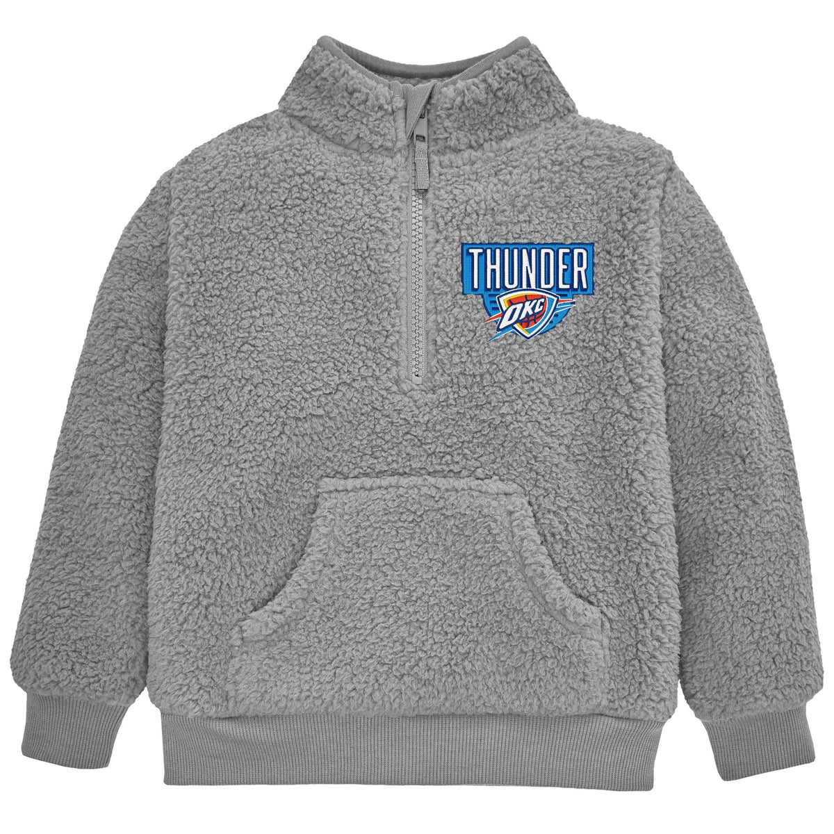 Infant & Toddler Neutral Gray Oklahoma City Thunder Quarter-Zip Pullover NBA NBA® 