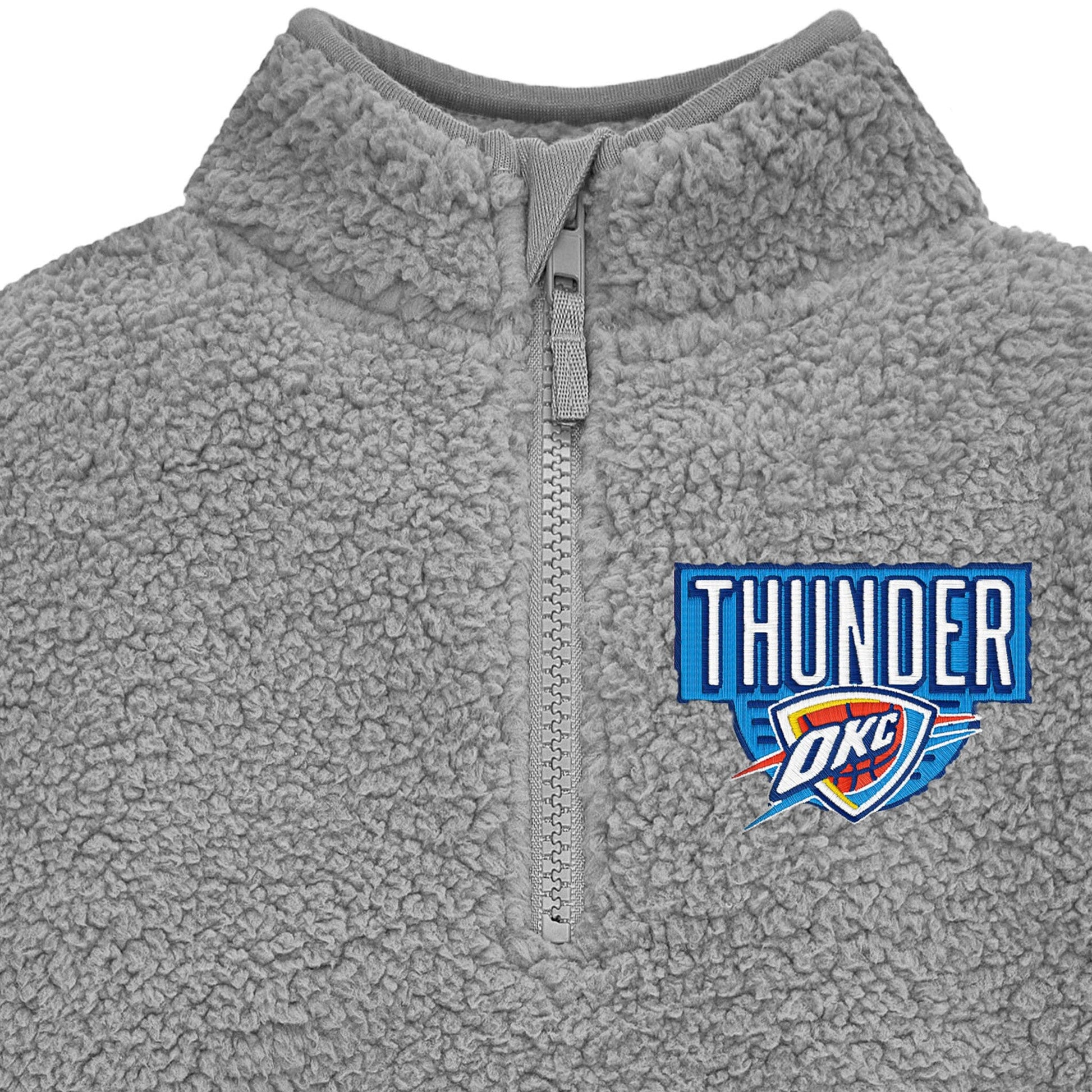 Infant & Toddler Neutral Gray Oklahoma City Thunder Quarter-Zip Pullover NBA NBA® 