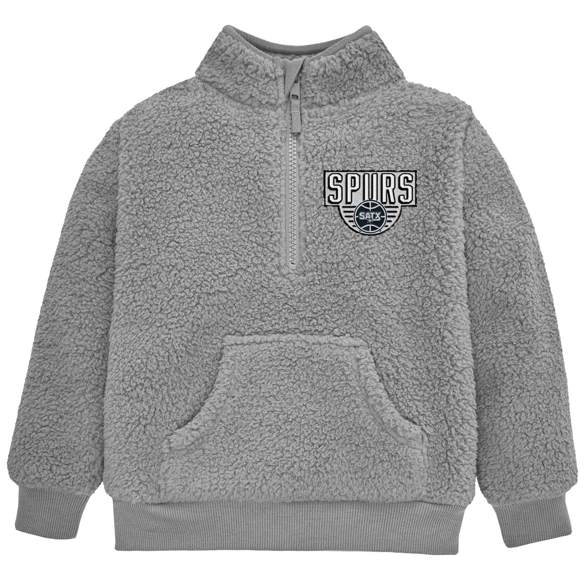 Infant & Toddler Neutral Gray San Antonio Spurs Quarter-Zip Pullover NBA NBA® 