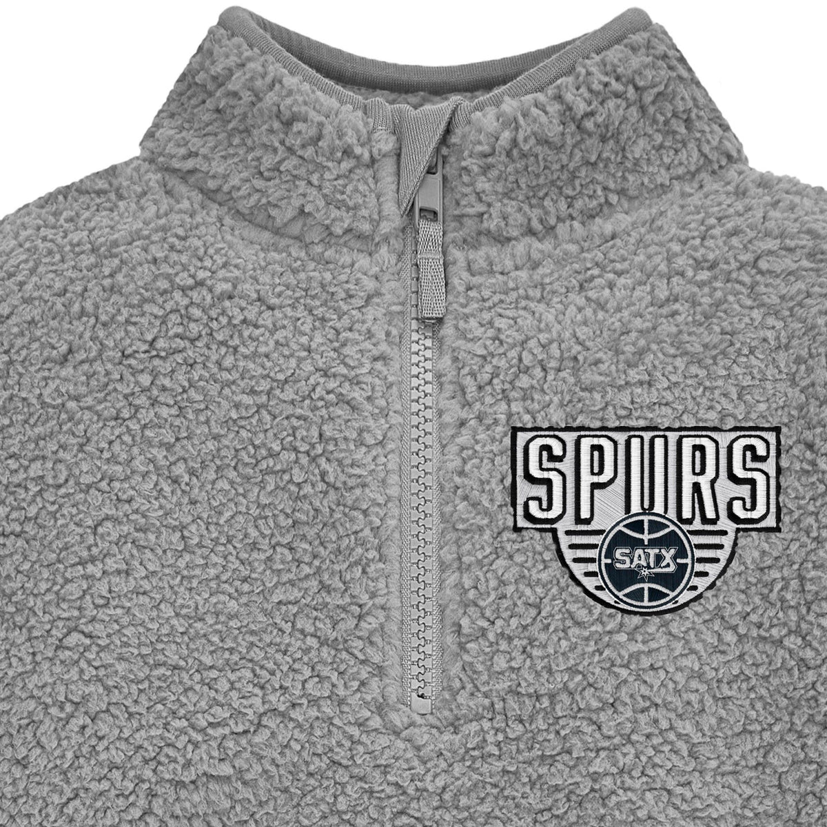 Infant & Toddler Neutral Gray San Antonio Spurs Quarter-Zip Pullover NBA NBA® 