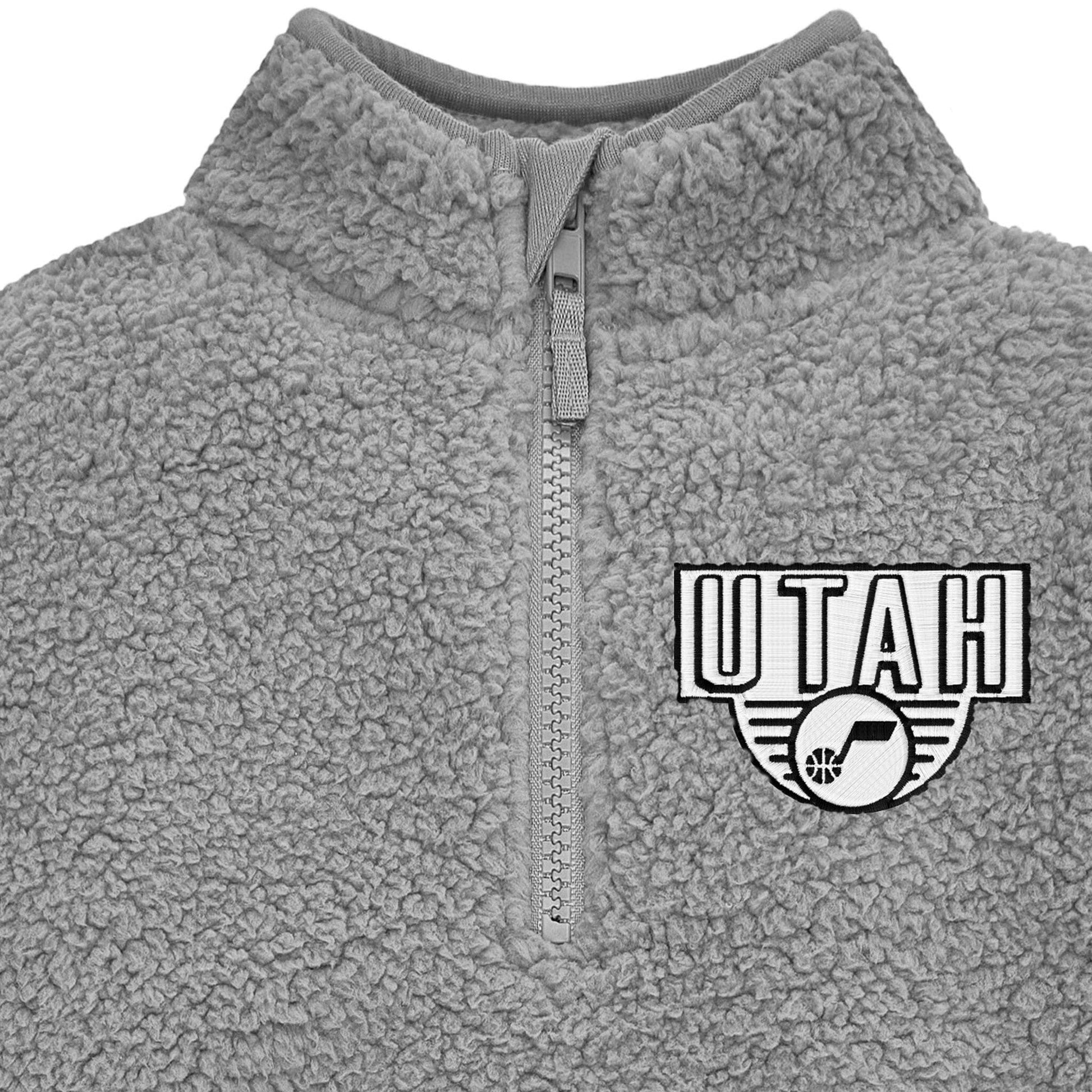 Infant & Toddler Neutral Gray Utah Jazz Quarter-Zip Pullover NBA NBA® 