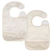 2-Pack Baby Neutral Tan Wipeable Bibs Gerber® 