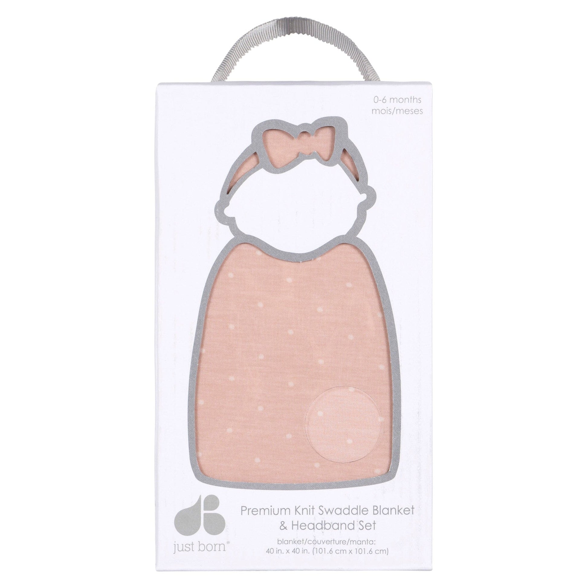 2-Piece Baby Girls Pink Floral Swaddle Blanket & Headband Set Gerber® 