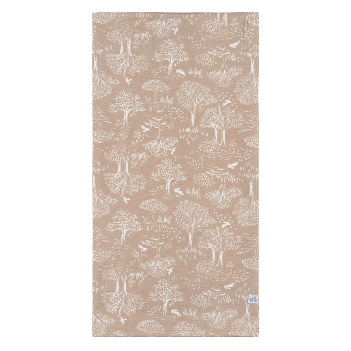2-Piece Baby Neutral Ivory Tan Forest Swaddle Blanket & Hat Set Gerber® 