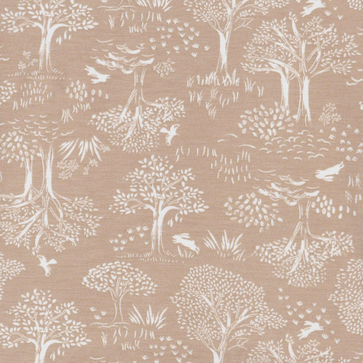 2-Piece Baby Neutral Ivory Tan Forest Swaddle Blanket & Hat Set Gerber® 