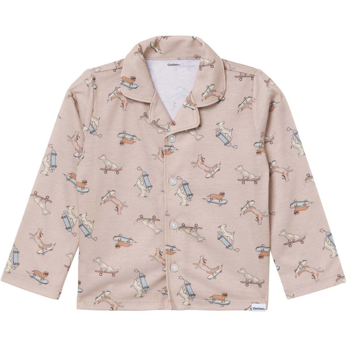 2-Piece Infant & Toddler Boys Dog Button Up Pajama Set sleepwear Gerber® 