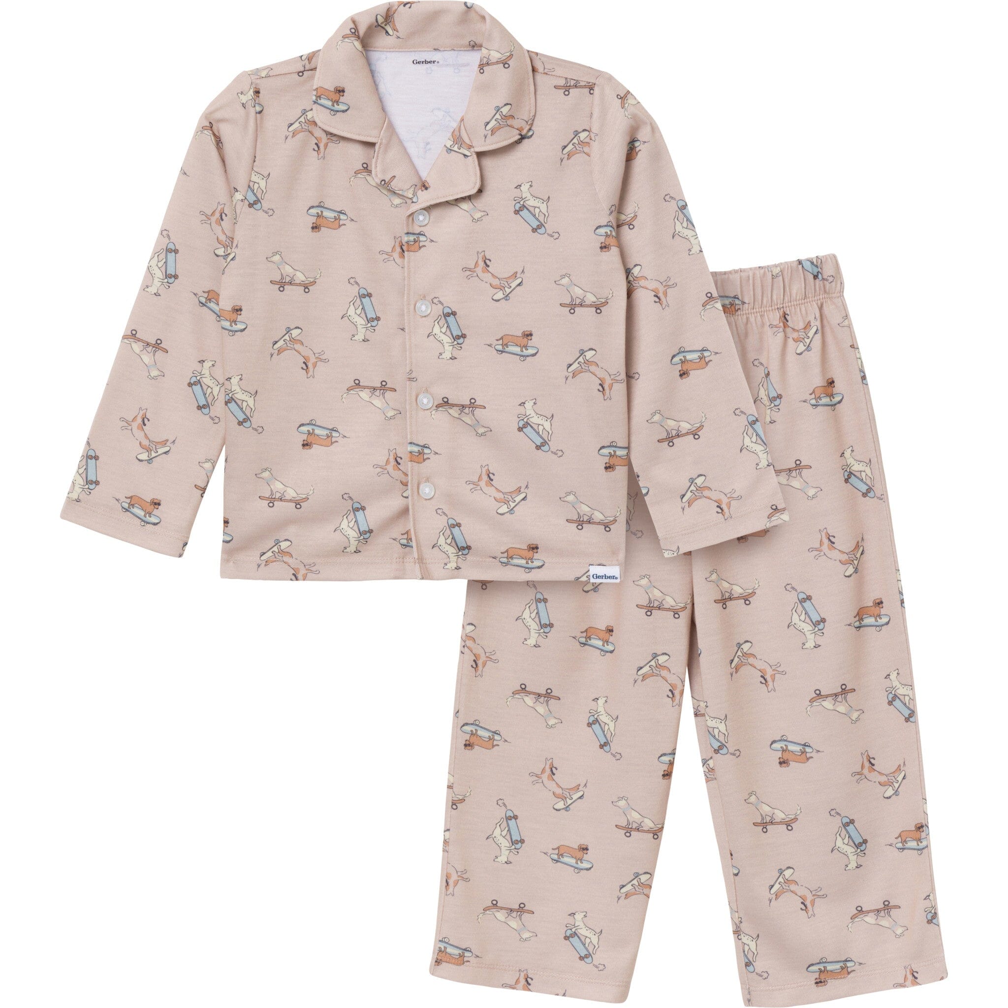 2-Piece Infant & Toddler Boys Dog Button Up Pajama Set sleepwear Gerber® 