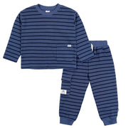 2-Piece Toddler Boys Blue Stripe Long Sleeve Top & Jogger Set outfits Gerber® 