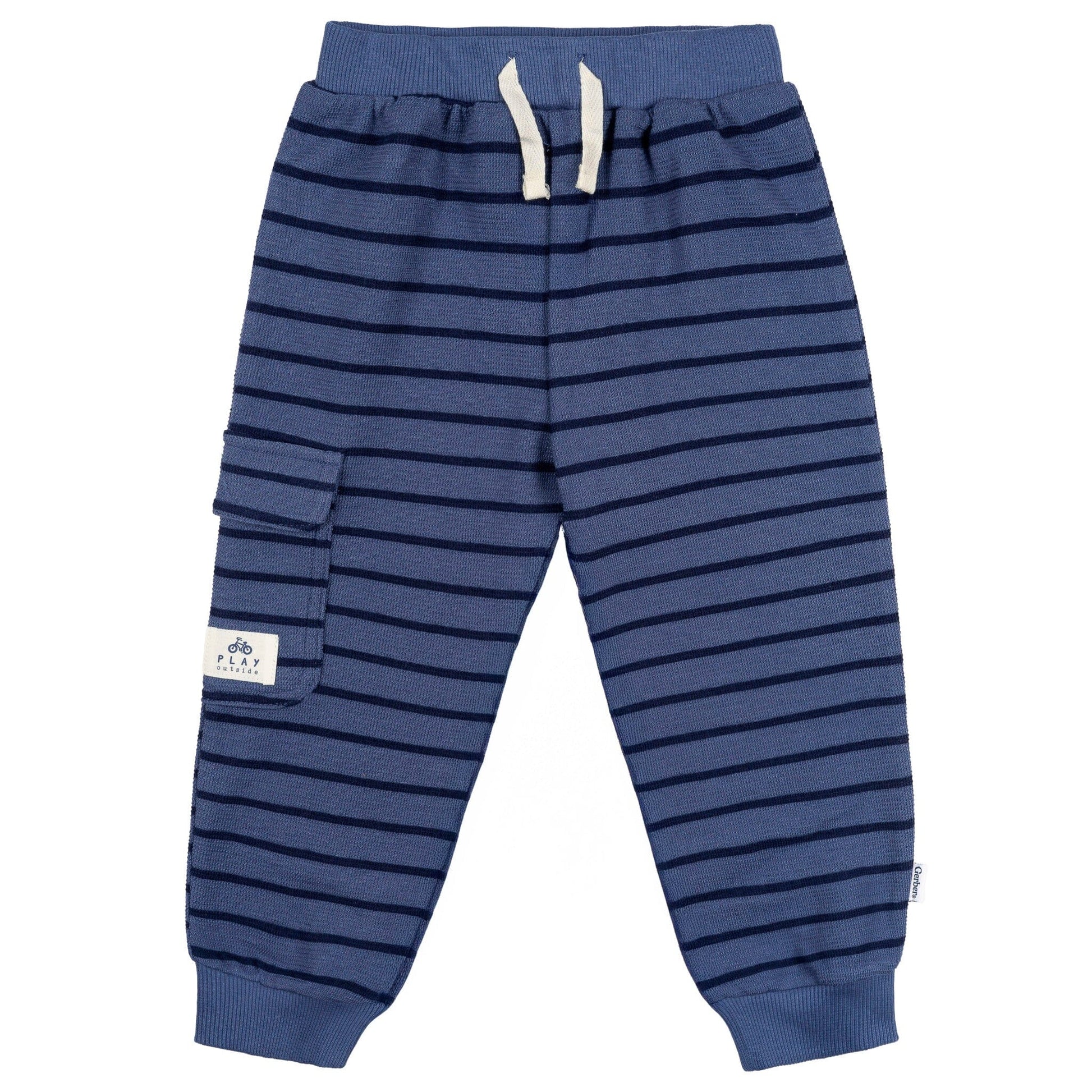 2-Piece Toddler Boys Blue Stripe Long Sleeve Top & Jogger Set outfits Gerber® 