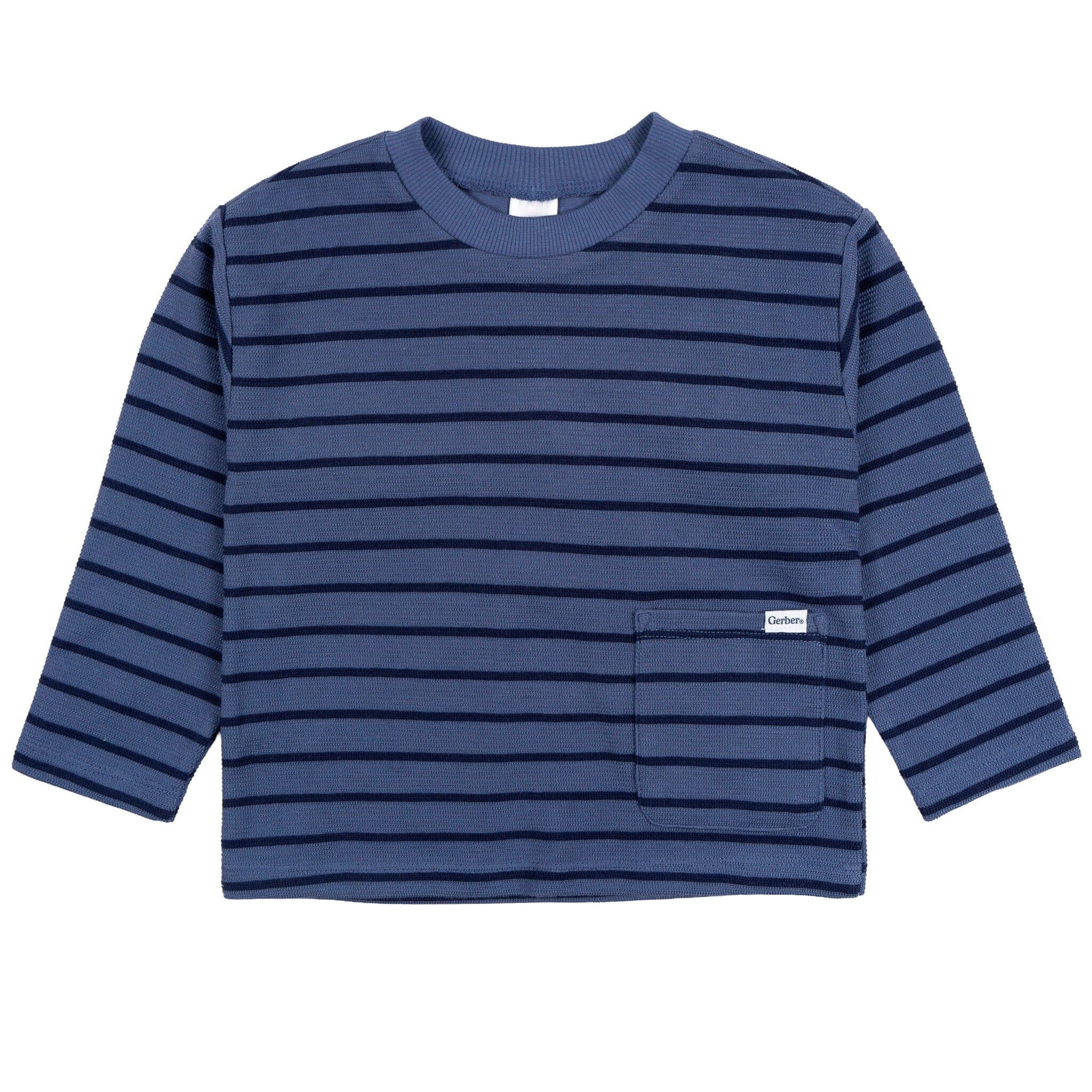 2-Piece Toddler Boys Blue Stripe Long Sleeve Top & Jogger Set outfits Gerber® 