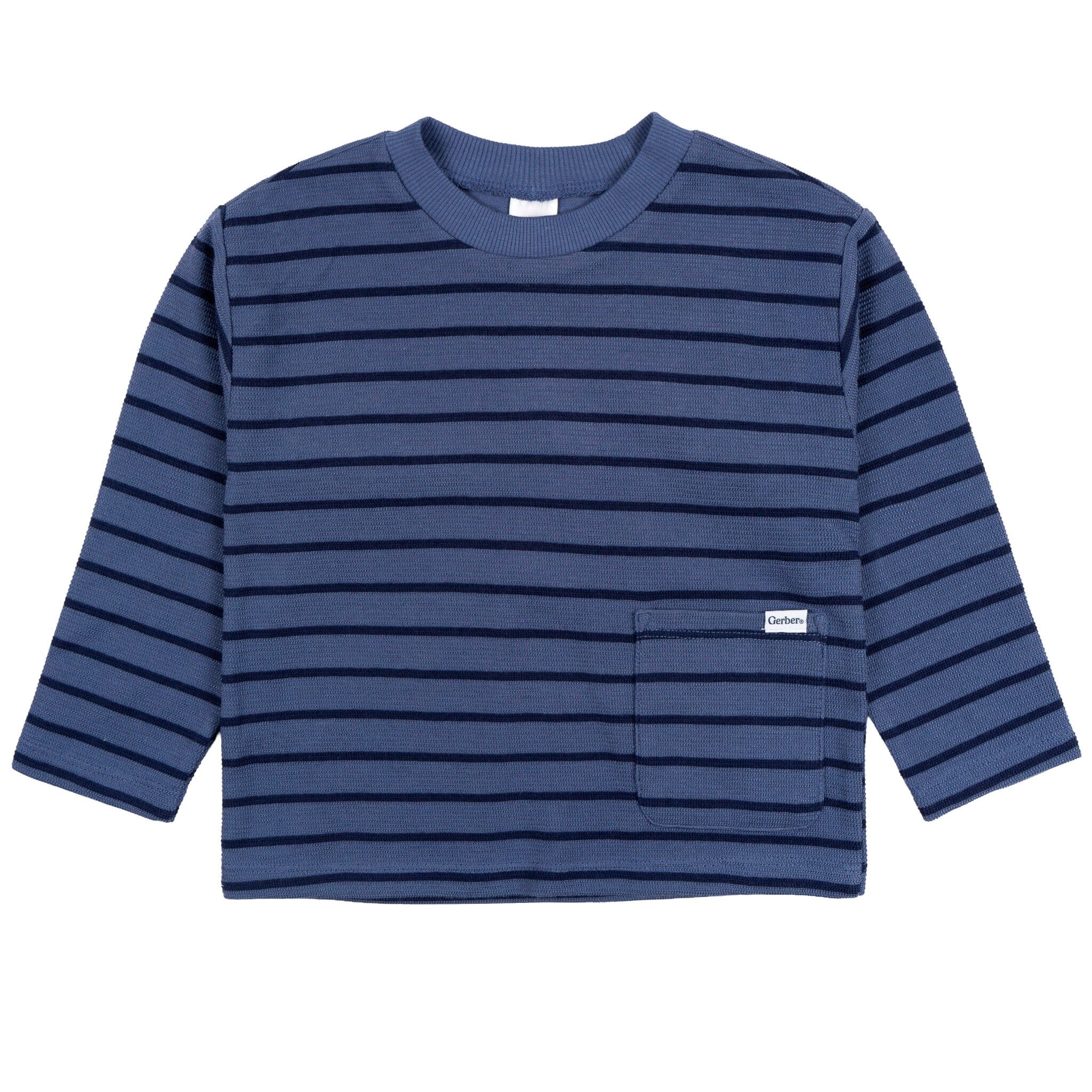 2-Piece Toddler Boys Blue Stripe Long Sleeve Top & Jogger Set outfits Gerber® 