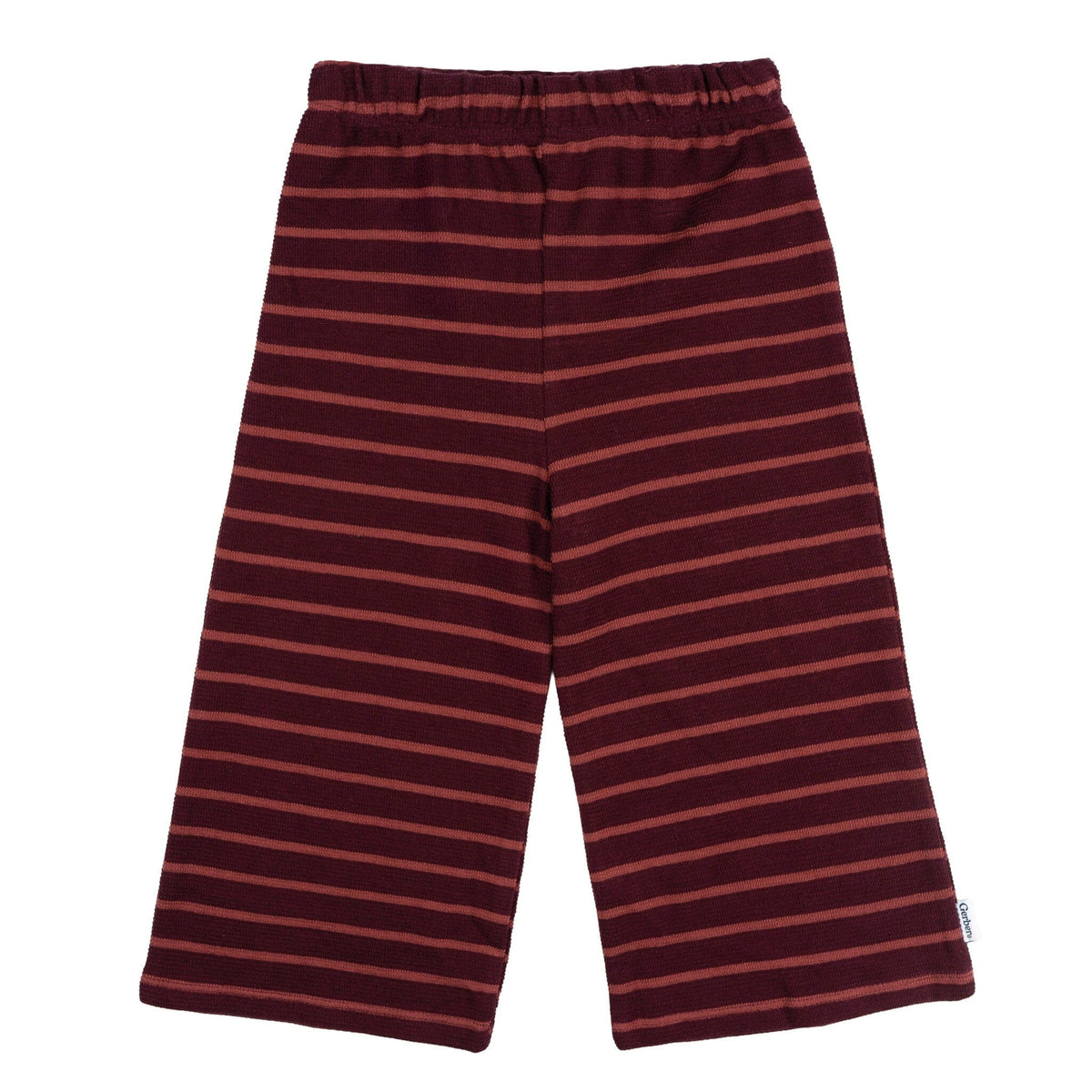 2-Piece Toddler Girls Fig Stripe Long Sleeve Top & Wide Leg Pant Set outfits Gerber® 