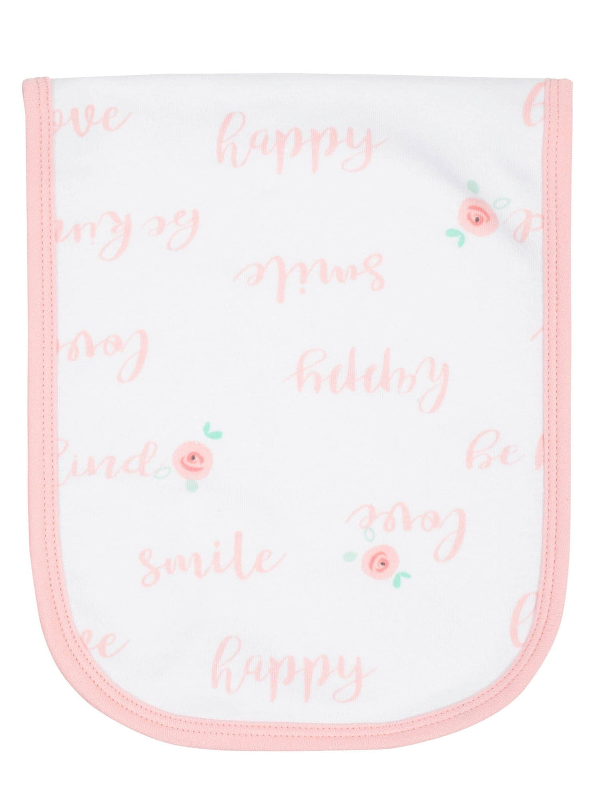 3-Pack Baby Girls Love You Organic Burp Cloths
