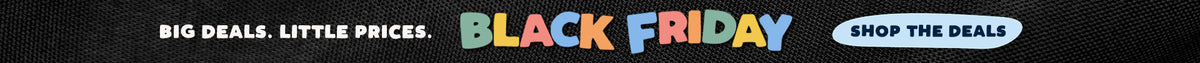 Black promotional banner with the text 'BIG DEALS. LITTLE PRICES.