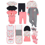20-Piece Baby Girls Garden Floral Clothing & Accessories Bundle