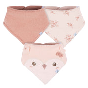 3-Pack Baby Girls Pink Bandana Bib bibs Just Born® 