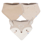 3-Pack Baby Neutral Tan Bandana Bib bibs Just Born® 