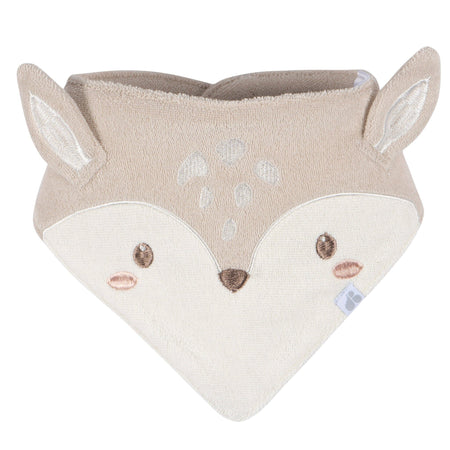 3-Pack Baby Neutral Tan Deer Bandana Bibs