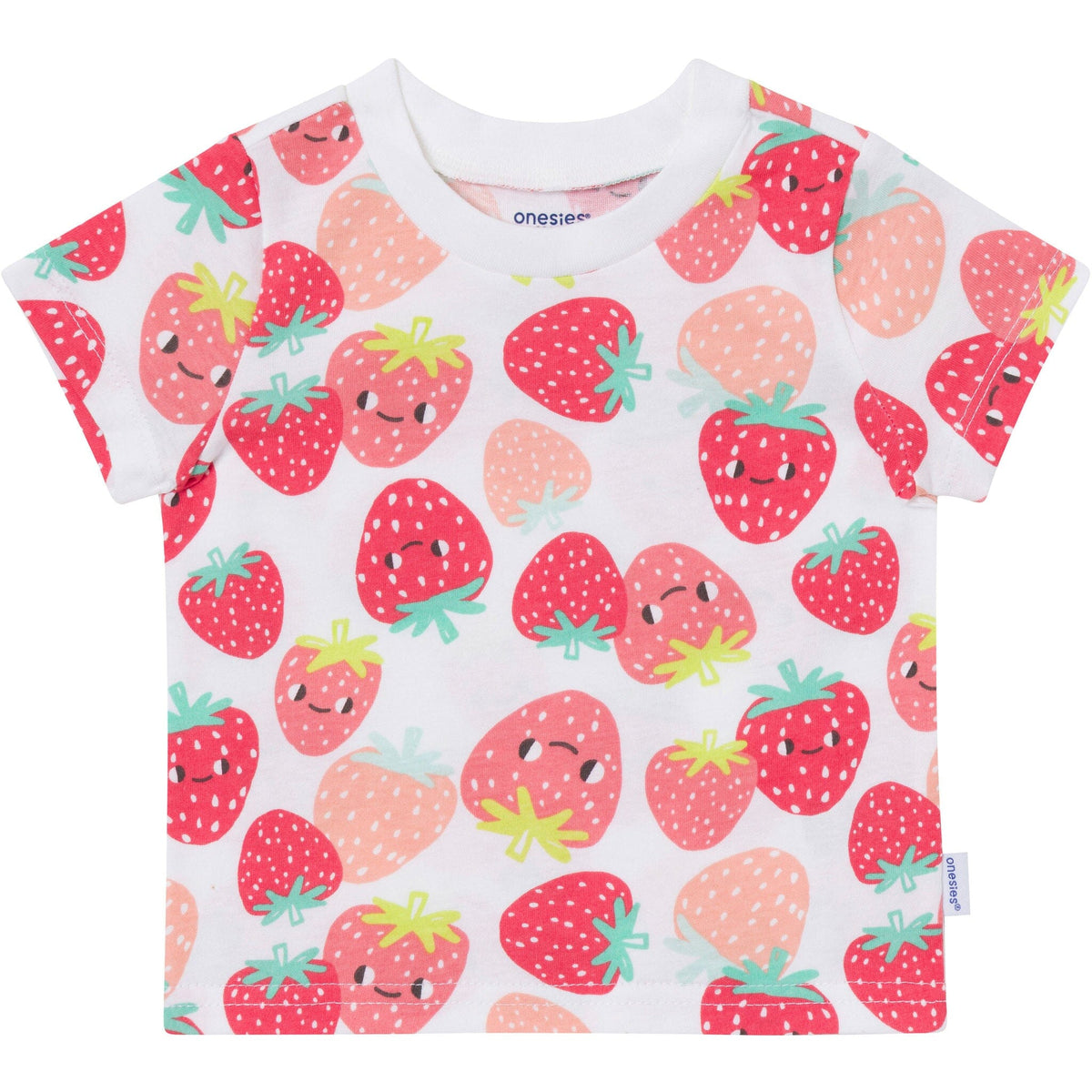 3-Pack Baby Girls Strawberries Tshirt Tops Gerber® 