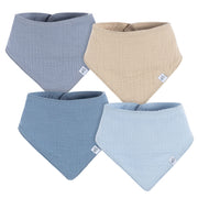 4-Pack Baby Boys Blue Multi Bandana Bib bibs Just Born® 