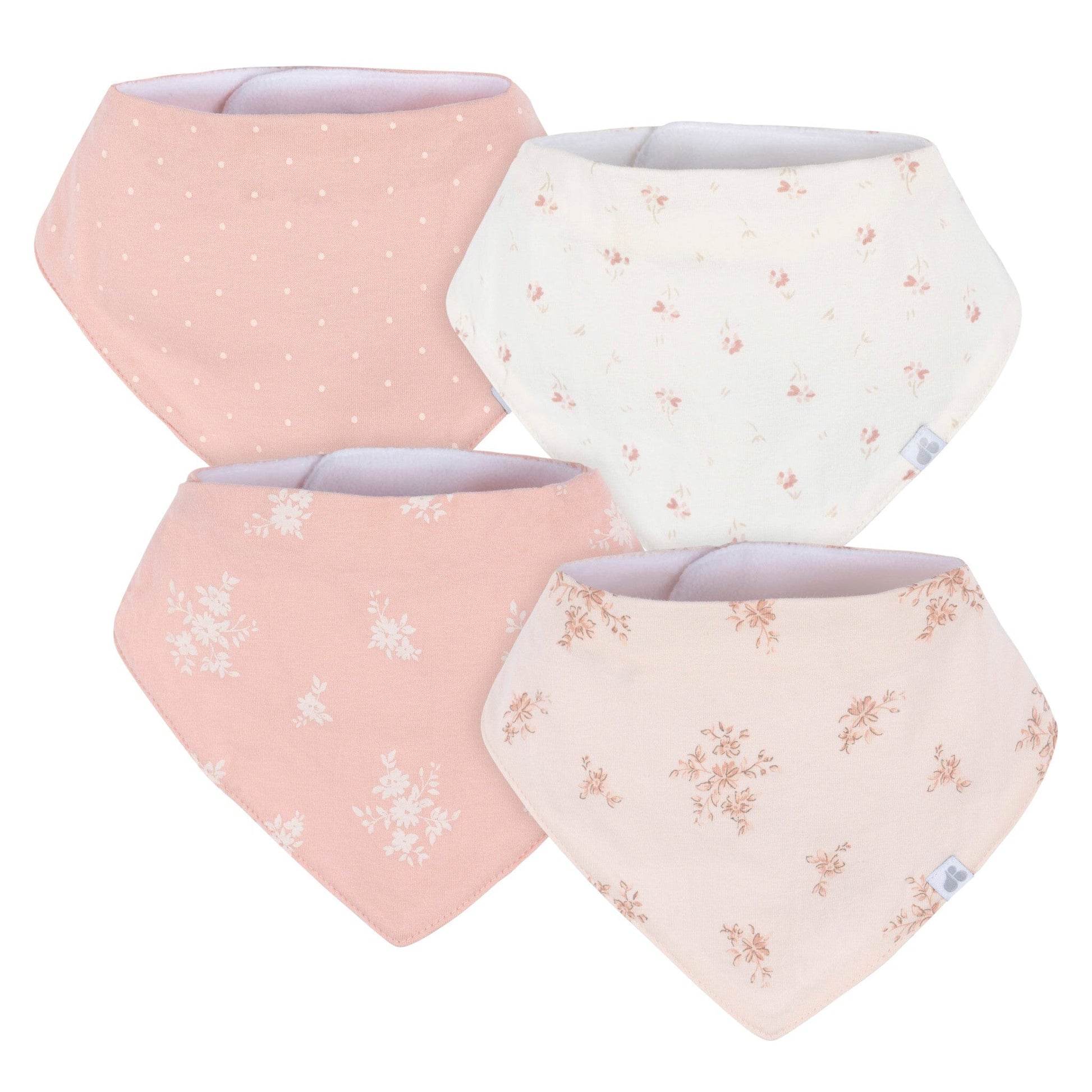 4-Pack Baby Girls Multi Pink Bandana Bib bibs Just Born® 
