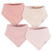 4-Pack Baby Girls Pink Multi Bandana Bib bibs Just Born® 