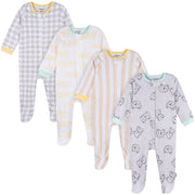 4-Pack Baby Neutral Dogs Sleep 'N Play Sleepwear Gerber® 