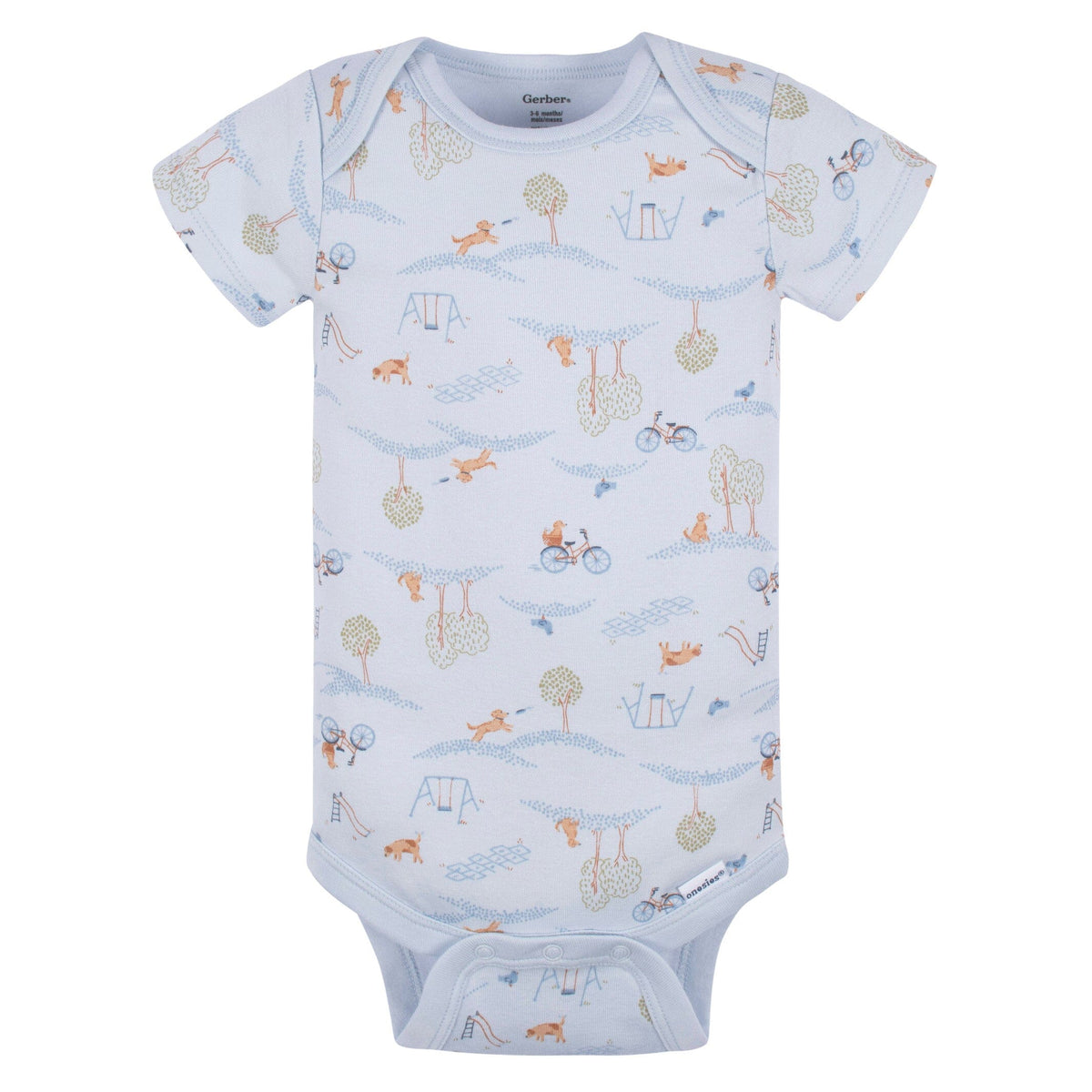 5-Pack Baby Boys Puppy Playground Short Sleeve Onesies® Bodysuits and Pants