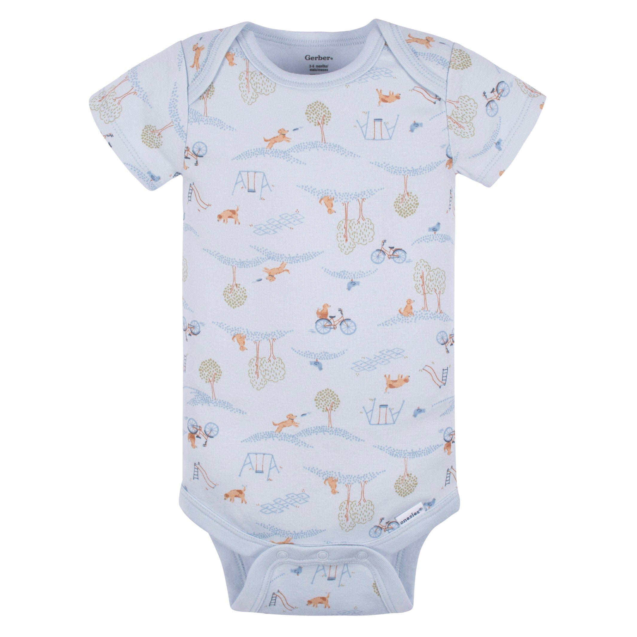5-Pack Baby Boys Puppy Playground Short Sleeve Onesies® Bodysuits and Pants
