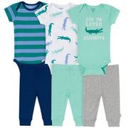 6-Piece Baby Boys Alligator Bodysuit & Active Pant Set Outfits & Sets Gerber® 