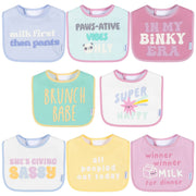 8-Pack Baby Girls Super Happy Drooling Bibs bibs Gerber® 