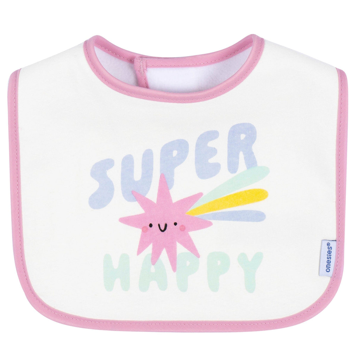 8-Pack Baby Girls Super Happy Drooling Bibs bibs Gerber® 