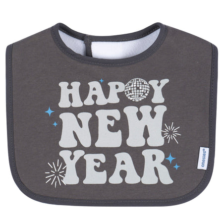 8-Pack Baby Neutral Holiday Drooling Bibs