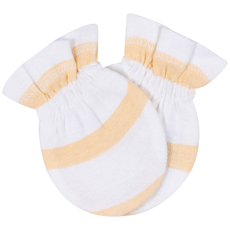 8-Piece Baby Neutral Orange Cap & Mitten Set