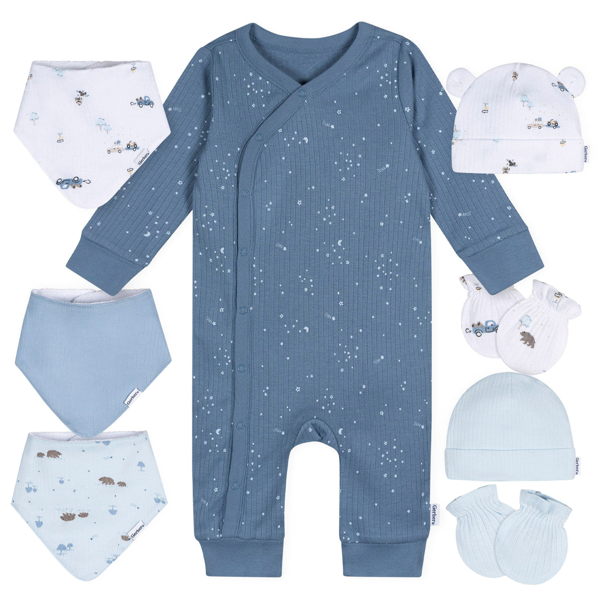 8-Piece Baby Boy Road Trip Bundle Set Bundle Gerber Childrenswear 